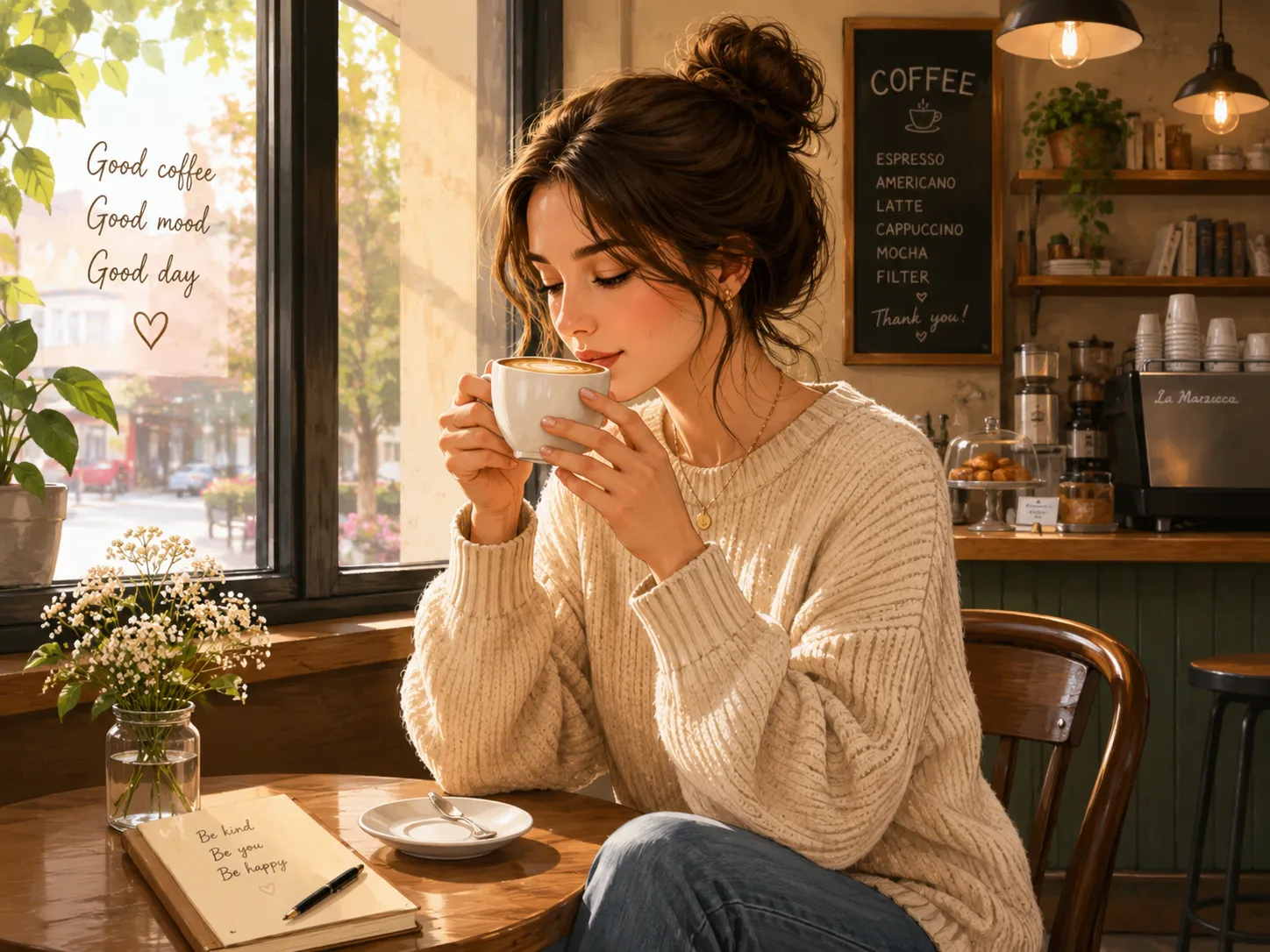 At a Cafe